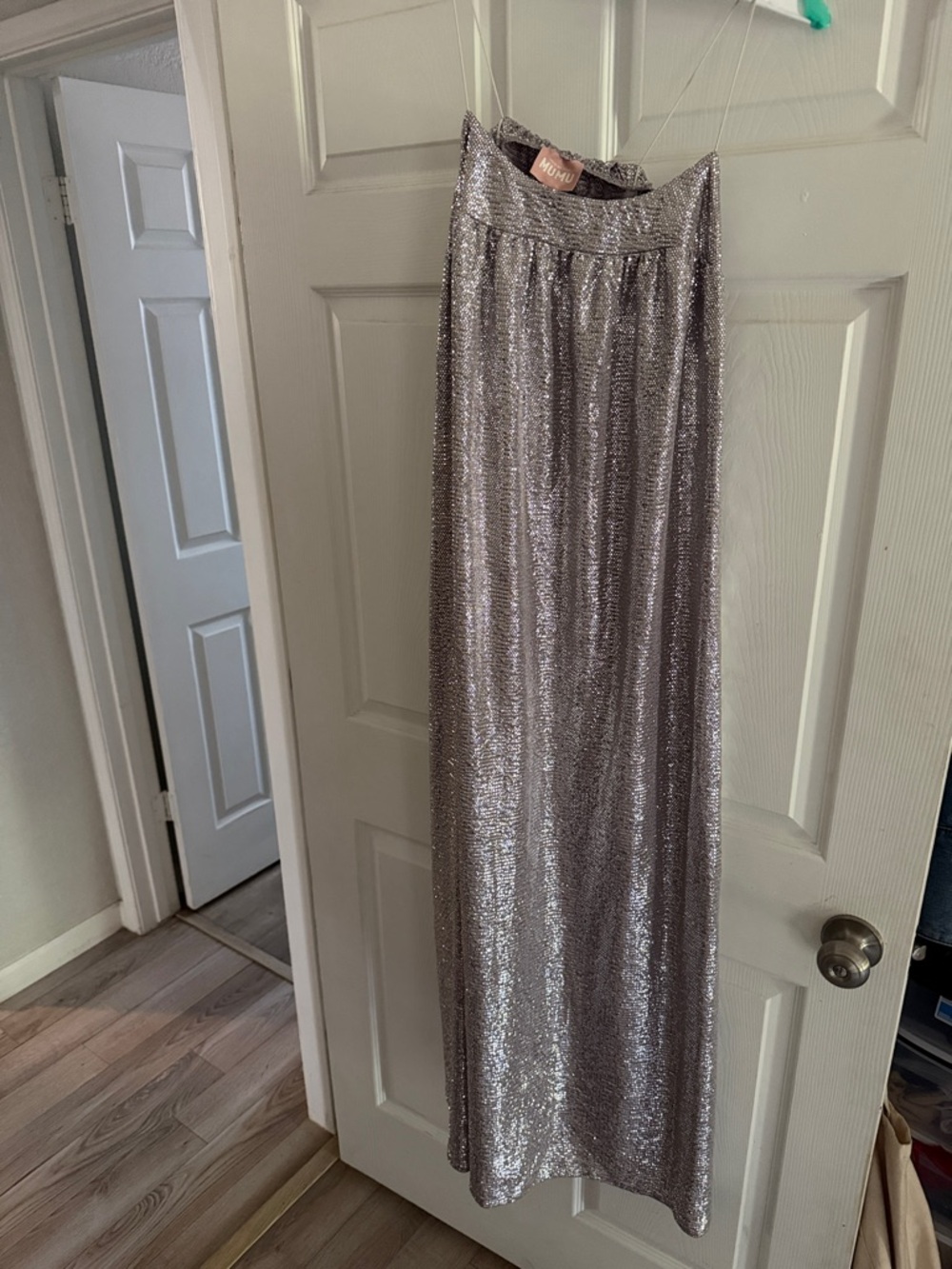 Show Me Your Mumu spaghetti strap Metallic Maxi Dress